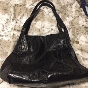 Big Buddha Bag Black Snakeskin